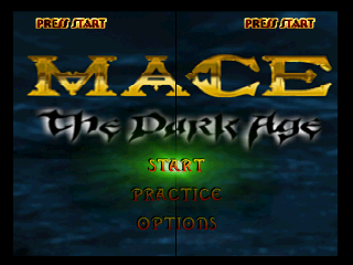 Mace Dark Age title screen for Nintendo 64